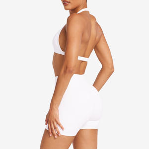 XW-YY188 Customized Pilates Fitness <strong>Halter</strong> Yoga Running <strong>Bra</strong> High-quality Gym Fitness Sportswear Wholesale - Product Image 6