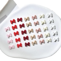 Paso Sico Simple Exquisite 3D Resin Solid-color Minimalist Bow Nail Art Accessories DIY Set Wholesale Available Cute Sweet