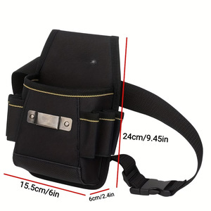 Bolsa de Cintura para Electricista, Tela Oxford Reforzada, 10-14 Bolsillos, Correa Ajustable, Almacenamiento de Herramientas, Bolsa de Trabajo Portátil - Product Image 3