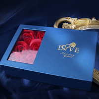 6 Bloem Hart Doos Tas Sieraden Ring Ketting Onsterfelijke Eeuwig Zeeprozen Doos Valentines Moeders Dag Cadeau