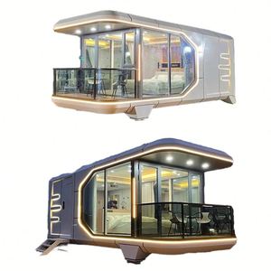 บ้านในฝันบ้าน2ห้องนอนใช้วิลล่ากลางแจ้งบ้านหรูหราสะดวกสบายทันสมัย40ft prefab Space Capsule Container House - Product Image 4