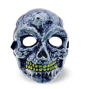 <span class=keywords><strong>Maschera</strong></span> in PVC a forma di teschio <span class=keywords><strong>horror</strong></span> di Halloween <span class=keywords><strong>con</strong></span> effetto luminoso, design vampiro nero per feste e cosplay - Product Image 6