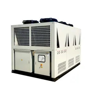 Mesin injeksi pendingin Air pendingin udara industri 30HP ~ 100HP peralatan pendingin efisiensi tinggi 50 ton