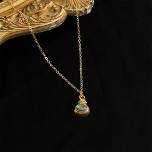 Collar <span class=keywords><strong>de</strong></span> Estilo Vintage <span class=keywords><strong>de</strong></span> <span class=keywords><strong>Segunda</strong></span> <span class=keywords><strong>Mano</strong></span> con Diseño Geométrico, Carcasa <span class=keywords><strong>de</strong></span> Cobre Real, Cadena <span class=keywords><strong>de</strong></span> Bambú, Diseño Deportivo y <span class=keywords><strong>de</strong></span> Nicho, Regalo <span class=keywords><strong>de</strong></span> Lujo a la Moda - Product Image 1