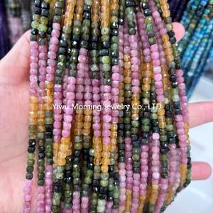 ลูกปัดพลอยทรงลูกบาศก์ขนาด 4 มม. แบบเจียระไน หินอาเกตสีฟ้าครามธรรมชาติ สำหรับทำเครื่องประดับ - Product Image 3