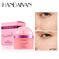 Poudre libre minérale fixante pour le visage HANDAIYAN, effet mat, contrôle du sébum, longue tenue, imperméable, couvrante, personnalisation du logo, faible MOQ, vente en gros