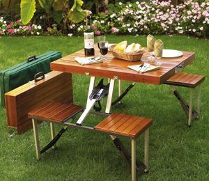 Vente en gros, <span class=keywords><strong>valise</strong></span> portable 4 places, <span class=keywords><strong>table</strong></span> de pique-nique pliante en bois pour <span class=keywords><strong>camping</strong></span> en plein air avec trou pour parapluie cnsf - Product Image 3