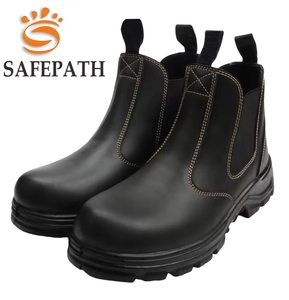 <span class=keywords><strong>Bottes</strong></span> Chelsea de Sécurité Homme S3 en Cuir de Vachette Véritable avec Coque en Acier, Anti-Perforation, pour le Travail et la Construction - Product Image 2