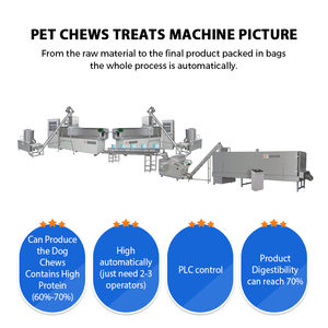 מכונת ייצור מקלות לעיסה לכלבים עם מנוע ו-PLC, נירוסטה, תפוקה גבוהה 120-150 ק\\\"ג/שעה - Product Image 3