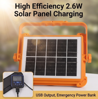Lámpara Solar LED para Exteriores, Impermeable, Portátil, con Altavoz, Luz de Camping, Banco de Energía de 4000mAh, Lámpara de Emergencia para Trabajo