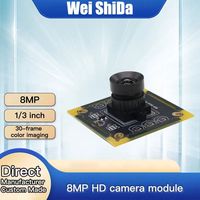 Module de caméra USB 8MP 4K pour le streaming, CMOS 1/3'', 3840*2160 30fps, micro intégré, 100 °   FOV, objectif 2,8 mm, UVC