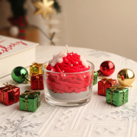 Bougies parfumées artisanales en verre, tendance, assortiment de fruits et crèmes, bougies d'aromathérapie au soja, garnitures personnalisées, vente en gros