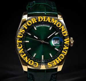 นาฬิกาข้อมือหนังทรงฮิปฮอป หน้าปัดสีเขียวทรงกลม ยอดนิยม เหมาะสำหรับงานปาร์ตี้ แฟชั่นสตรีทแวร์ และสวมใส่ในชีวิตประจำวัน มีจำหน่ายในราคาสุดคุ้ม - Product Image 2