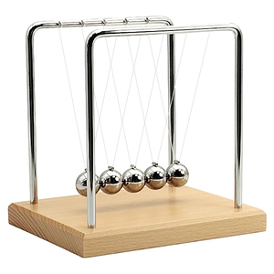 Pendule <span class=keywords><strong>de</strong></span> <span class=keywords><strong>Newton</strong></span> avec cadre métallique et base en bois, logo personnalisé, décoration scientifique pour la maison ou le bureau - Product Image 3