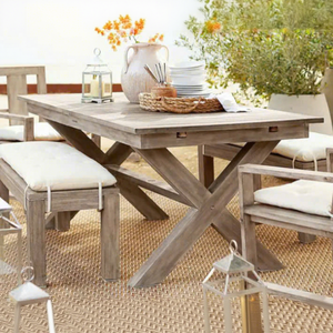 Muebles de Comedor para Exterior de Madera Maciza/Aluminio o Madera OEM de Origen Vietnamita con Capacidad para 6 Personas para Patio - Product Image 1
