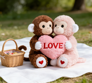 Adorable Juego de Peluches de <span class=keywords><strong>Mono</strong></span>, Abrazos Acogedores, Dulces Sorpresas, Regalo Romántico Perfecto - Product Image 5
