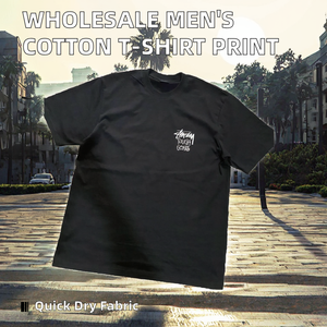 Camiseta de Manga Corta para Hombre, al por Mayor de Fábrica, con Logotipo Personalizado en la Parte Delantera, Tallas Grandes, Impresión por Serigrafía, 100% Algodón, Informal, Transpirable, Tejida - Product Image 2