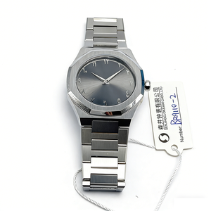 Montre classique minimaliste noire avec cadran arabe, <span class=keywords><strong>lunette</strong></span> octogonale, entièrement en acier inoxydable, étanche, pour homme, pour tous les jours - Product Image 2