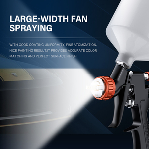 <span class=keywords><strong>AIRGREEN</strong></span> MP791 Pistolet à air comprimé haute efficacité avec gobelet en plastique de 600ml Buse de 1.3mm Alimentation par gravité pour la peinture de voiture supportée par OEM - Product Image 4