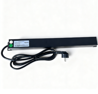 PDU de rack allemand 19'' 1U avec protection contre les surtensions, en alliage d'aluminium, avec interrupteur marche/arrêt et 8 prises Schuko, unité de distribution d'alimentation industrielle