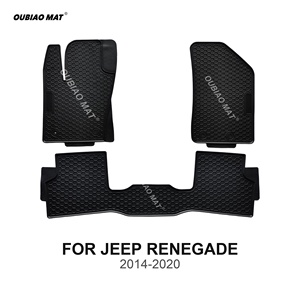 <span class=keywords><strong>Tappetini</strong></span> Auto per <span class=keywords><strong>JEEP</strong></span> <span class=keywords><strong>RENEGADE</strong></span> 2014-2020, in PVC Impermeabile, Senza Necessità di Rifiniture - Product Image 1