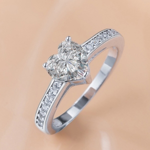 Cincin Perak Desain Fashion Terlaris Grosir, Cincin Pernikahan Zirkon Mewah Ringan untuk Wanita - Product Image 1