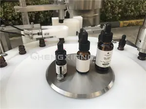 Hot Sell Full Automatic Essential Oil Hemp Oil Glass Dropper Bottle Filling Capping Machine With Video