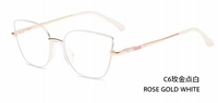 Vente en gros de montures de lunettes optiques en métal, forme œil de chat, légères, élégantes, solides, à monture complète, durables, pour femmes, nouveau modèle