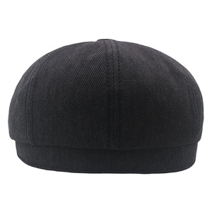 도매 패션 단색 대형 8 패널 <span class=keywords><strong>NewsBoy</strong></span> 모자 베이커 소년 트릴 면 베레모 모자 남성용 봄 여름 야외 - Product Image 2