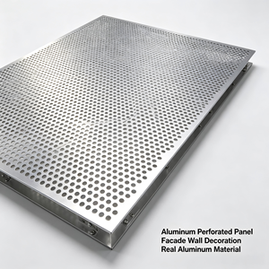 Panneau de mur-rideau en aluminium perforé, revêtement PVDF, bardage de façade de bâtiment, taille personnalisée, montage rapide pour extérieur commercial - Product Image 5