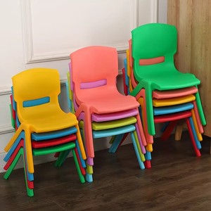 Großhandel Vorschulstuhl Bunter Indoor-Kindergarten-Kinderstuhl Tragbarer Sicherheits-Kunststoffstuhl für Kinder Esszimmerstuhl - Product Image 5