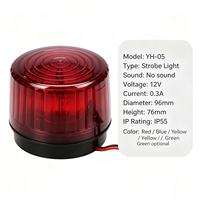 DC 12V 24V Mini LED Warnleuchte IP65 Wasserdicht Rundes Stroboskoplicht Ohne Summer für Sicherheitsalarmsystem Individuelles Logo OEM ODM