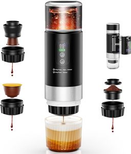 Cafetera espresso portátil con batería extraíble, cafetera portátil con USB-C, cafetera de cápsulas 3 en 1 con pantalla LED - Product Image 1