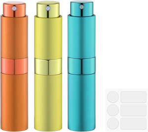 Atomiseur de parfum professionnel rotatif en aluminium 5ml/8ml/10ml/15ml/20ml/25ml/30ml, pompe pulvérisatrice anti-fuite pour usage promotionnel - Product Image 1