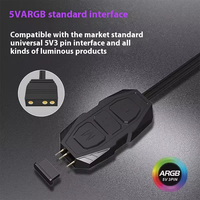 Kabel Adaptor Power Supply Antarmuka SATA 5V3Pin Teucer LC-S50, Kipas Pendingin Komputer RGB, Jaket PVC, Pelindung Foil, Fitur Lainnya