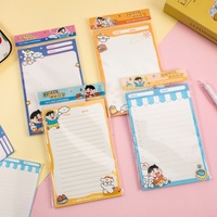 Bloc-notes A6 Cartoon, 70 feuilles, papier coloré 80 g/m², 4 motifs, bloc-notes mémo, mini bloc-notes de poche, papeterie scolaire pour étudiants, vente en gros