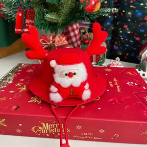 Factory Pet Winter Classic Christmas <strong>Hats</strong> Knitted Neck Warmers Reindeer Santa Claus <strong>Animal</strong> Shaped Decorative Items <strong>for</strong> Dogs - Product Image 6