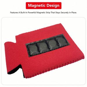 Support de canette magnétique moderne et durable de 12 oz avec logo personnalisé, isolant en néoprène pour bouteille de bière, porte-canette isotherme - Product Image 5