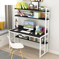 Moderne simple bureau à domicile bon marché bureaux d'ordinateur avec étagère grand bureau 2 personnes étudiants table d'étude simple ordinateur portable PC Tables