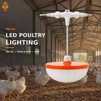 Fabricant OEM d'éclairage LED pour volailles, lampe à intensité variable 0-100% 48V DC Plug and Play, luminaire étanche personnalisé pour fermes mondiales