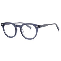 2025 Lunettes rondes de luxe pour femmes Montures en acétate personnalisées avec motif imprimé de filtre de lumière bleue