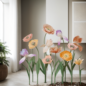 Design floral senior fait à la main rose orange <span class=keywords><strong>jaune</strong></span> mélange groupe de couleurs fleurs géantes pour décoration de mariage décor de fête d'événement - Product Image 4