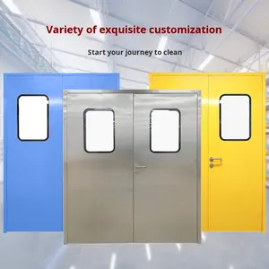 धूल मुक्त कार्यशाला इस्पात धातु शोधन के लिए आधुनिक आंतरिक दरवाजा फार्मास्युटिकल कारखाने अस्पताल प्रयोगशाला सुपरमार्केट के लिए - Product Image 1