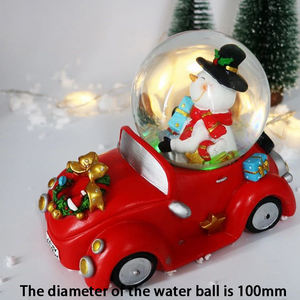 كرة ثلجية زجاجية مصنوعة من الراتنج للبيع بالجملة، زينة مخصصة لعيد الميلاد والهالوين، كرة ثلجية للسيارة - Product Image 3