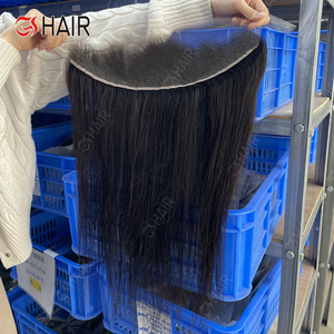 Frontal de Encaje GS Recto 13x4 13x6, Cierre Frontal de Encaje HD Suizo 100% Cabello Humano Virgen, Textura Personalizada <span class=keywords><strong>para</strong></span> Mujer Negra - Product Image 2