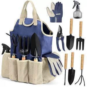 Ensemble d'outils horticoles industriels, kit d'outils <span class=keywords><strong>de</strong></span> jardinage extérieur 9 pièces avec <span class=keywords><strong>ciseaux</strong></span> pour les parterres <span class=keywords><strong>de</strong></span> fleurs et les jardins potagers - Product Image 2