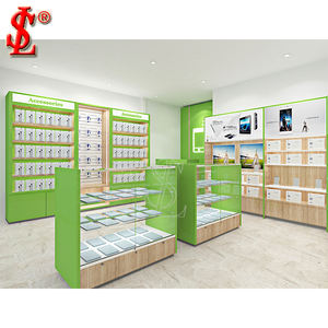 Comptoir mobile de luxe en bois pour réparation de téléphones mobiles <span class=keywords><strong>vitrine</strong></span> design intérieur personnalisé avec éclairage LED pour affichage - Product Image 6