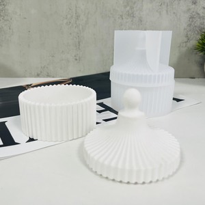 Sọc lưu trữ Jar bê tông xi măng Silicone khuôn thạch cao DIY Craft khuôn trang trí nội thất - Product Image 1