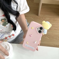Étui de téléphone mignon avec ours endormi pour iPhone 16 15 14 13 Pro Max, coque de protection souple
