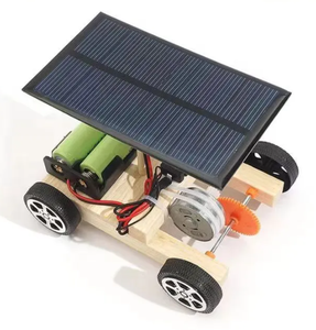卸売7-12年スチームSTEM DIY学習玩具木製学校キッズ科学プロジェクトソーラーパネル付き電動ソーラーカー - Product Image 1